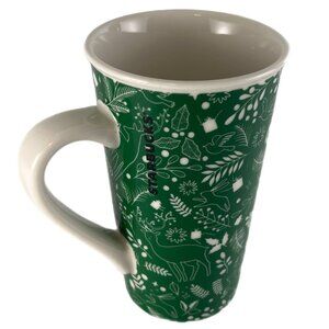 Collectible 2019 Starbucks Green Wildlife Christmas Mug, 16 oz Ceramic EUC